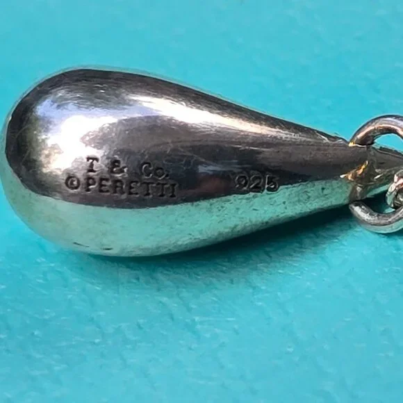 Tiffany & Co. Tear Drop on 16" Chain - Picture 2 of 5